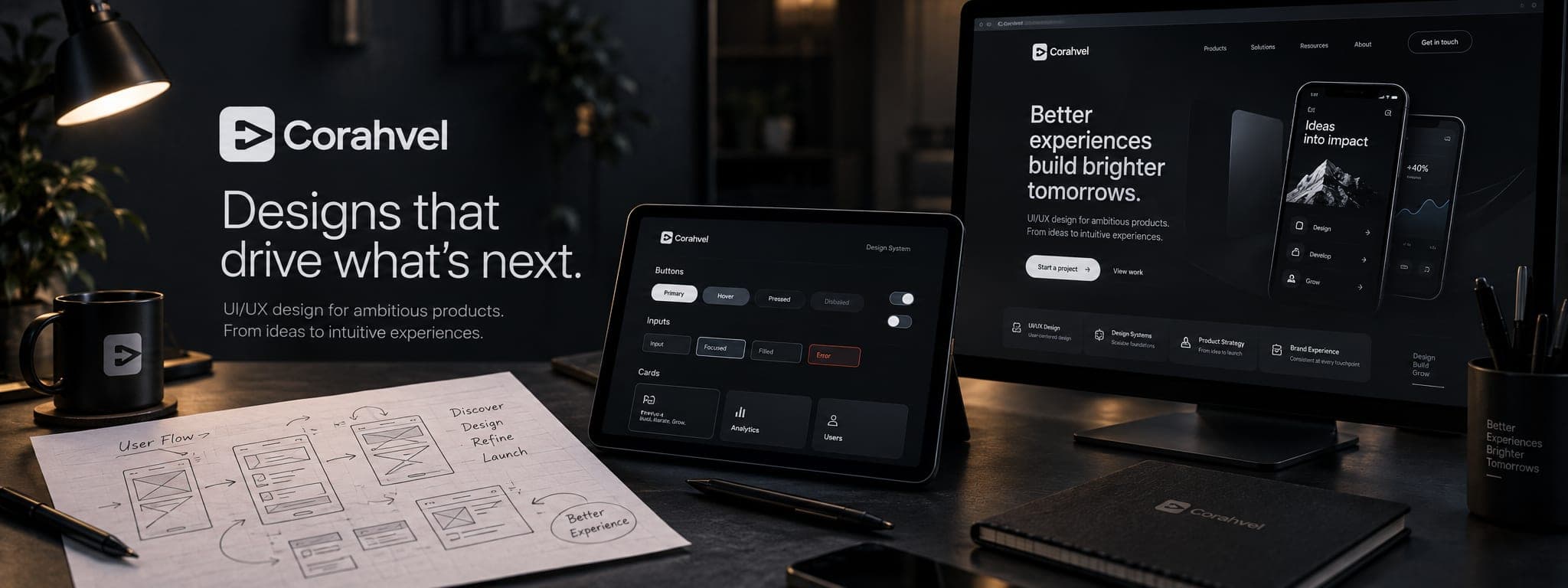 UI/UX Design work by Corahvel