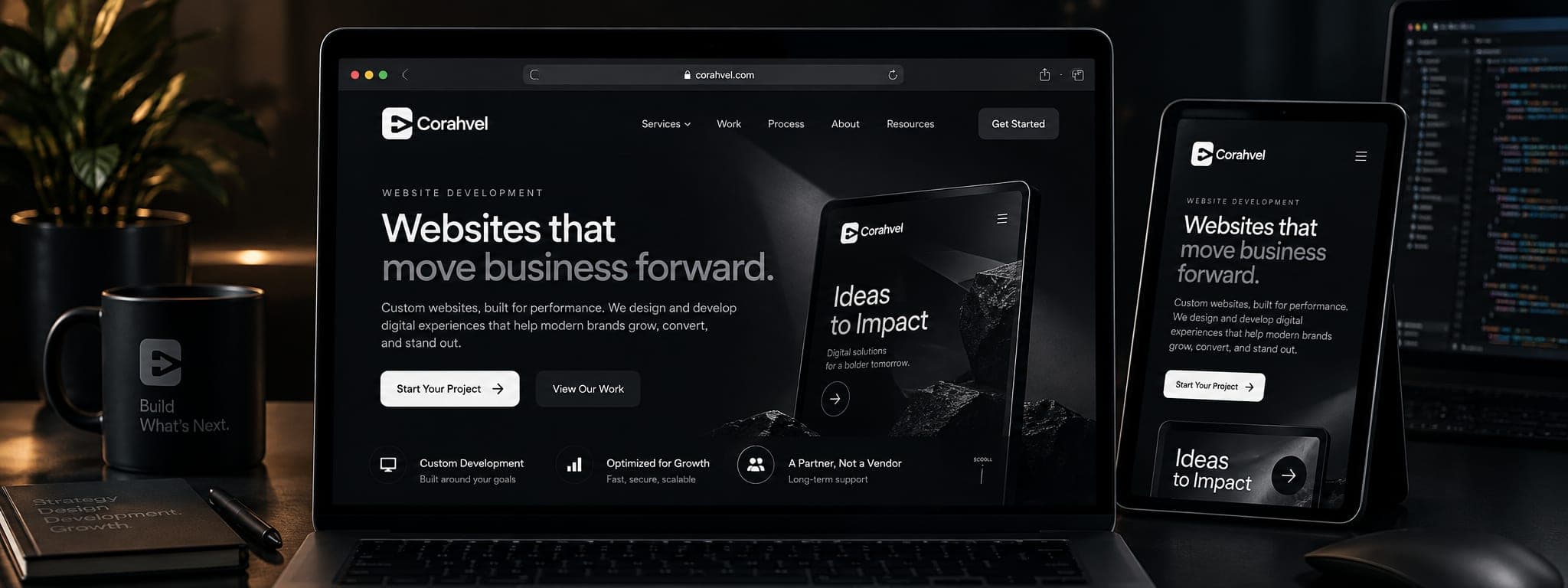 Website Development work by Corahvel